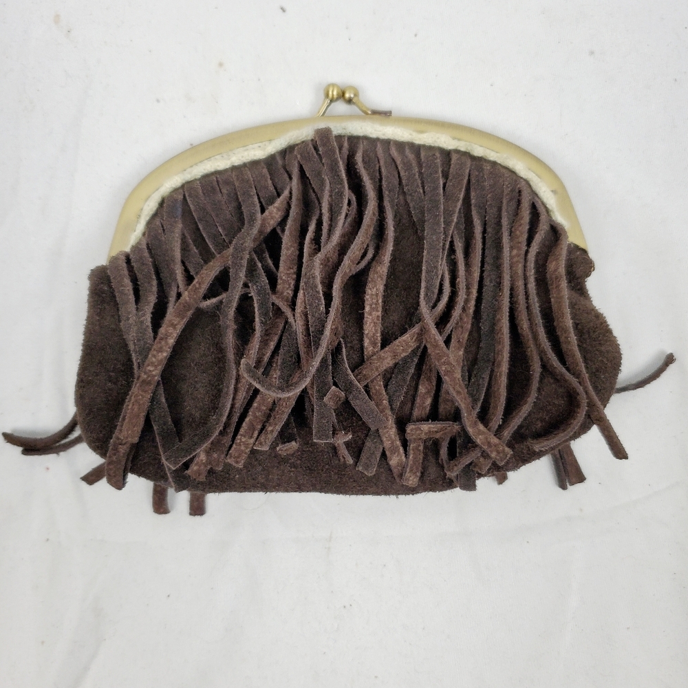 Natural Life Genuine Suede Kisslock‎ Coin Purse Wallet - Picture 2 of 5